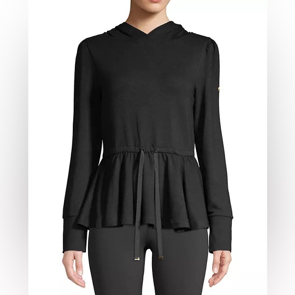 kate spade Sweaters - KATE SPADE Peplum Drawstring Hoodie Black Size small